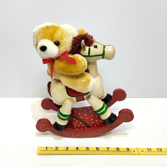 House Of Lloyd Rocking Horse Bear Musical Santa Claus Is Coming To Town See Vid. - Picture 14 of 14